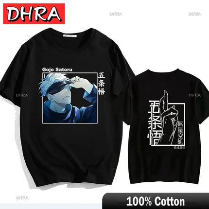 Japanese Jujutsu Kaisen Gojo Anime T-shirt Unisex Manga Gojo Satoru Graphic T Shirts Short Sleeve Tee Y2k T-shirts Cool Tops