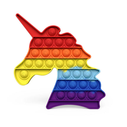 Rainbow Pop Push Bubble Fidget Toy - Anti Stress Relief Sensory Toys for Adults, Kids, Children & Special Needs