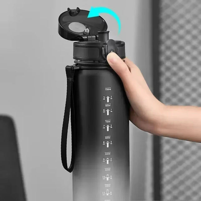 1 Liter Sports Water Bottle Large Capacity  Men Women Summer Portable Plastic Bottle for Outdoor Travel Fitness Drinkware