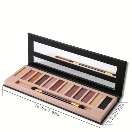 Nude Eyeshadow Palettes Matte Pearlescent Long-lasting Non-smudged Earth Colors Makeup Eyeshadow Pearlescent Eyeshadow 12-colors