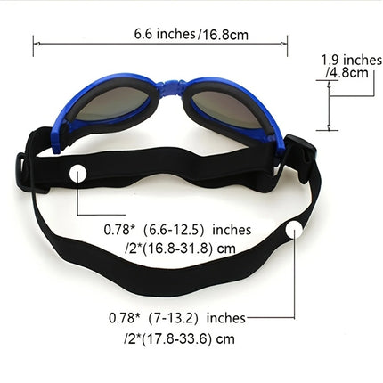 Pet Adjustable Dog Goggles Sunglasses Anti-UV Sun Glasses Eye Wear Protection Black Widely Used Dog Sunglasses Pet Dog Supplies