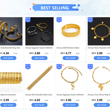 Anniyo Trinidad Map Anklets for Women Girls Gold Plated Foot Chain Jewelry #188006