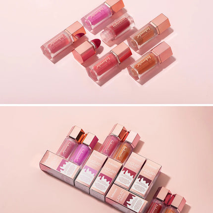 6 Colour Matte Liquid Blush Easy to apply long lasting waterproof blush sponge brush head Eyes lips Makeup Blush Cosmetics