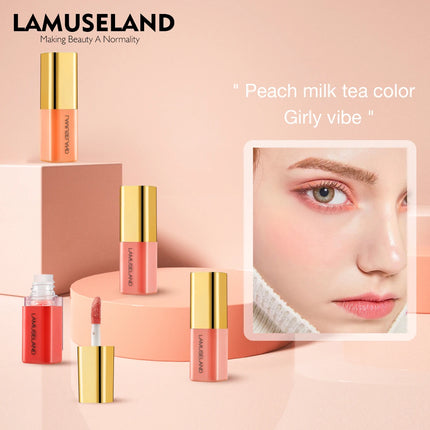 Tinted Moisturizing Liquid Blush Cream Multi-Use Lips Cheek Eye Makeup Rouge Contour Matte Orange-red Mini Blusher Stick