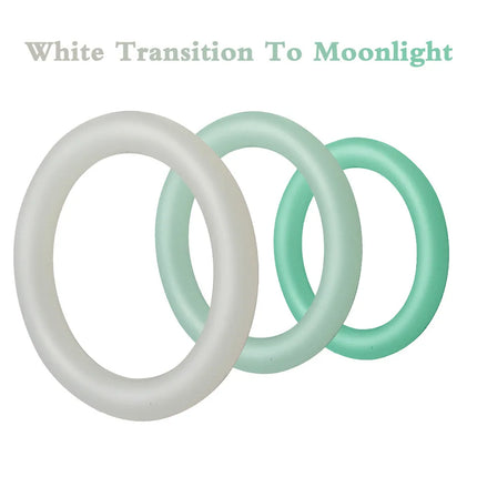 3PCS Silicone Penis Rings Set Delay Ejaculation Cock Ring Glow In Dark Male Stamina Enhancer Lock Sperm Sex Toys for Men Couples