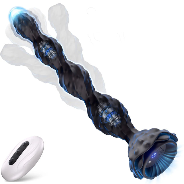 2026 New Anal Bead Vibrator Prostate Massager Remote Control Vibrating Butt Plug 7 Vibrating Modes Adults Sex Toys for Men Women