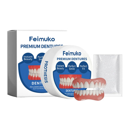 New Denture Silicone Kit - Soft Kit Teeth Upper And Lower Set - Silicone Liners Soft Denture Kit - Easy Use