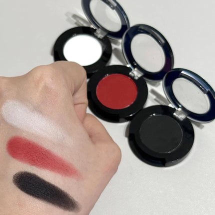 Punk Smoky Red Black Eye Shadow Palette Waterproof Gothic Matte Blue Eyeshadow Tray Women Halloween Eye Pigments Makeup Palette