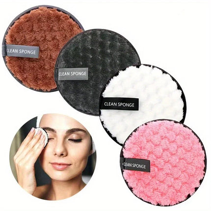 3-Pack 6-Pack Ultra-Absorbent round Face Washing Sponge Reusable Makeup Remover Cosmetic Puff for Facial Care