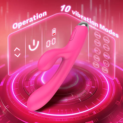 Rabbit Vibrator Realistic Dildo Sex Toys for Women 10 Vibration G Spot Clitoral Vibrators Stimulator Sextoy for Adults Goods 18+
