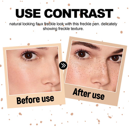 3 in 1 Natural Simulation Freckle Stamp Pen Waterproof Easy Color Freckle Dot Pen Face Fake Freckles Eyeliner Lasting Makeup