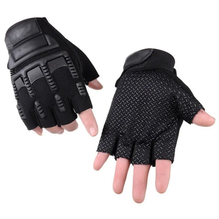 1 Pair High Quality Motorcycle Gloves Anti-Slip Half Finger Mittens Wear-Resistant Fingerless Men'S Gloves