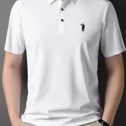 Luxury classic men's brand Paul original pony embroidered comfortable POLO shirt summer new casual breathable short sleeved top