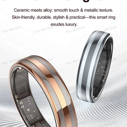2026 New Smart Ring Temperature Heart Rate Sleep Monitoring Motion-Sensing Game IP68 Waterproof Men Women SmartRing Holiday Gift