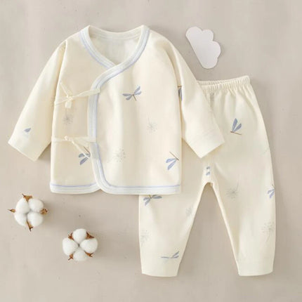 Hospital Newborn Set 100% Cotton Long Sleeve Tops Pants Two Pieces Spring Autumn Unisex Baby Outfits For Boys Girls 0 6 Months