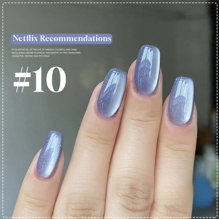 ZH Autumn And Winter Nails Toe Selling Whitening Glass Bead Cat Eye Gel Nail Polish Black Nails Nail Art Grey Cat Eye Nail Glue