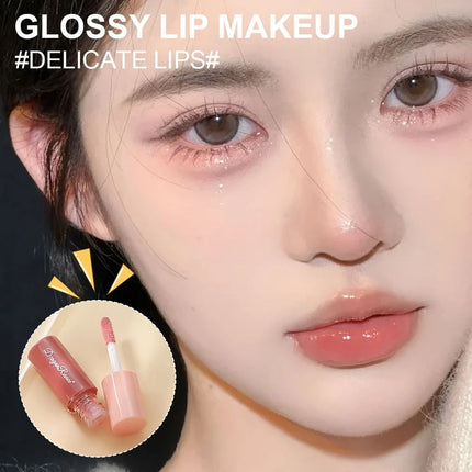 Mini 10 Colors Liquid Lip Gloss Waterproof Non-stick 24 Hours Long Lasting Mirror Lipstick Set Lip Gloss Cosmetic Makeup Care