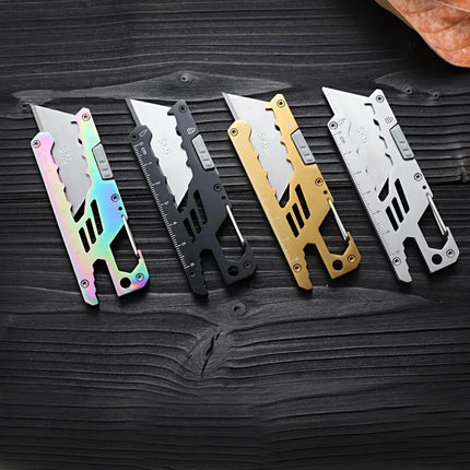 SK5 Stainless Steel Utility Knife Multifunctional 5 In 1 Art Knife Household Box Paper Letter Cutter Carving Knife EDC Tool