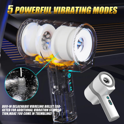 APP Control Automatic Male Masturbators Cup Penis Pump with 9 Sucking Vibrating Heating Blowjob Mens Sex Toy LCD Display for Men