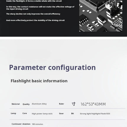 New model LED adjustable focus flashlight, USB rechargeable, aluminum alloy, high-intensity, outdoor camping self-defense flashl