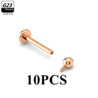 10pcsInternal thread 9 / (16G)1.2x12x4mm