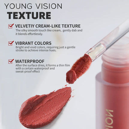 YOUNG VISION 6-Color Matte Velvet Lip Gloss Silky Smooth, Long-Lasting Color Seductive Feminine Lip Makeup