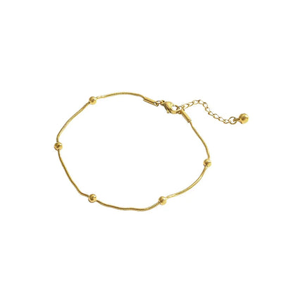 Vintage Anklets for Women Stainless Steel Beads Chain Anklet Leg Bracelets Bodychain Summer Beach Jewelry Accessories Gifts