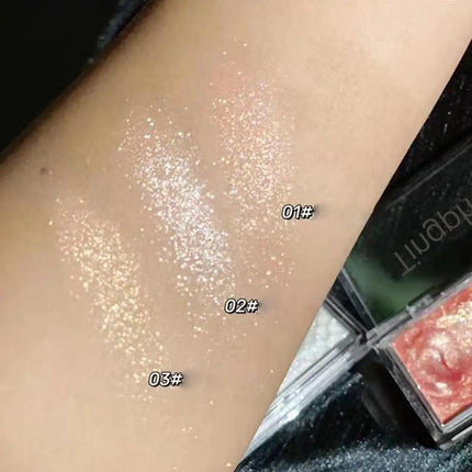 Potato Glitter Monochrome Eyeshadow Palette Natural Light Highlighter Powder For Delicate Eye Makeup Diamond Brightening
