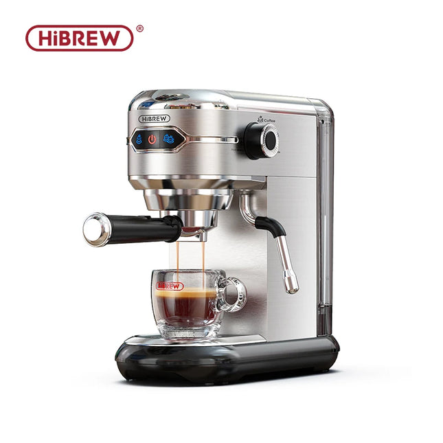 HiBREW Coffee Maker Cafetera 20 Bar Stainless Steel Semi-Automatic Super Slim ESE POD & Powder Espresso Cappuccino Machine Hot Water H11