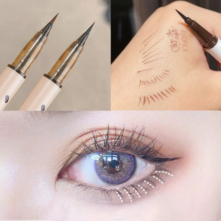 Ultra-fine Eyelash Pen Liquid Eyeliner Eyeshadow Stick Lying Silkworm Pencil Brown Grey Lasting Waterproof Cosmetic Makeup Tools