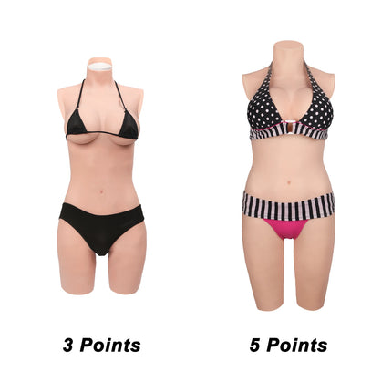 KUMIHO Silicone Bodysuit Crossdressing Cosplay Fake Boobs Breasts Forms Male to Female Transgender Body Suit Shemale Costumes