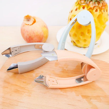 Kitchen Stainless Steel Pineapple Eye Corer Fruit Vegetable Knives Stem Remover Clip Strawberry Huller Peeler Tweezers Gadgets