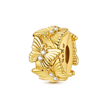 Gold Series DIY Charms Bead Original 925 Sterling Silver Inlaid Zirconium Sun Leopard Pendants Fit Bracelet Jewelry Gift Marking