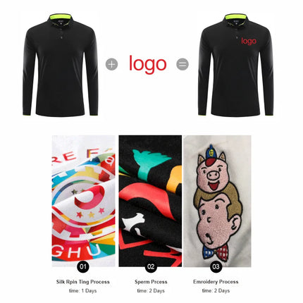 Fashion Long Sleeve Quick-drying Sports Polo Shirt Custom Logo Print Embroidery Breathable Summer Men And Women Tops S-6XL 2025