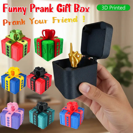 Middle Finger Prank Gift Box, DIY Surprise Pop-Up Toy with Screws, Annoying Present for Adults, Viral Tiktok Gag Gift for Friend