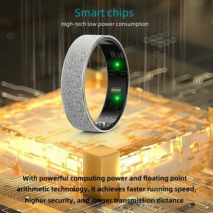 Simple Smart Ring Heart Rate Blood Oxygen Sleep Health Monitor Sport Ring IP68 Waterproof Pedometer Remote Gesture Control Photo