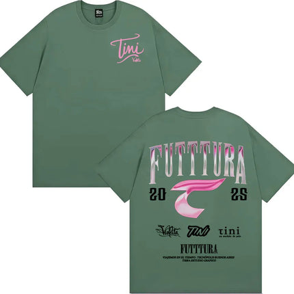 Singer TINI STOESSEL Futtura Album 2025 Tour T-shirt Men Women Fashion Aesthetic Retro Tee Shirt Cotton Casual Oversized T Shirt