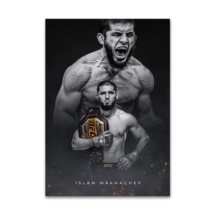 Boxing Fighting Star Canvas Wall Art Print Poster MMA Decorative Painting Modern Home Decor Boxing Sports Lover Gift Unframed
