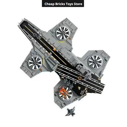 Model Gifts Flying Aircraft Carrier 3057pcs Helicarrier Shield Building Blocks  for Family Decor Christmas Birthday Toy A