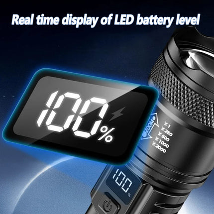 Powerful P50 Led Flashlights 2000LM Ultra Bright Tactical Light Emergency Spotlights Telescopic Zoom Light Builtin 18650 Battery