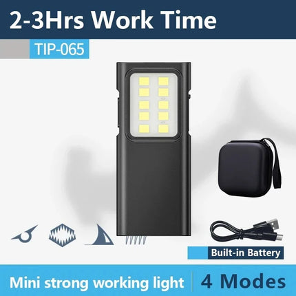 EDC Flashlight Keychain Light Super Bright With Pen Clip Mini LED Flashlight, USB Charging Port Emergency Work Camping Light