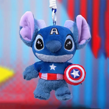 New Product Marvel Stitch Plush Keychain Blind Box Cute Stuffed Doll Collectible Toy Trendy Accessory for Bag Key Gift for Fans