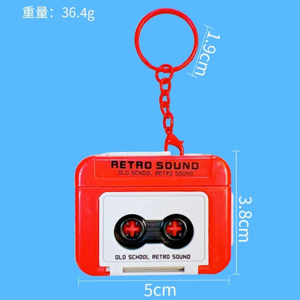 Retro Mini Recorder Player Keyring New Style Funny Record Players Keychain Suprise Gift Supplies Car Keychain