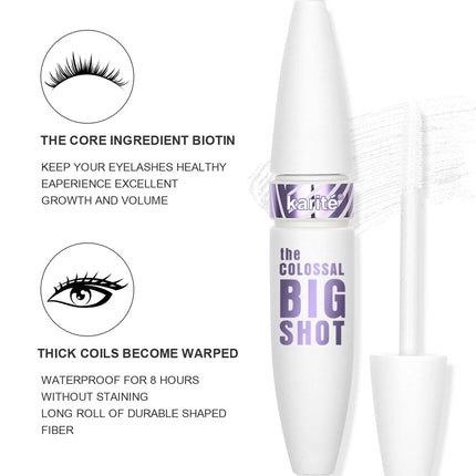2pcs Long and Curling White Mascara, Water-resistant and Sweat-proof, with No Clumping or Smudging on The Lashes.