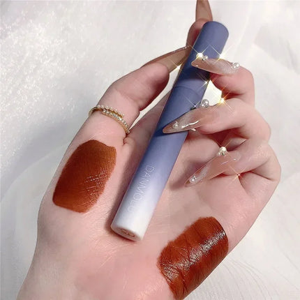 5 Colors Matte Lipstick Set Long Lasting Waterproof Non-Stick Red Lips Lip Tint Cosmetic Makeup Glaze Easy Fade Cup Lip