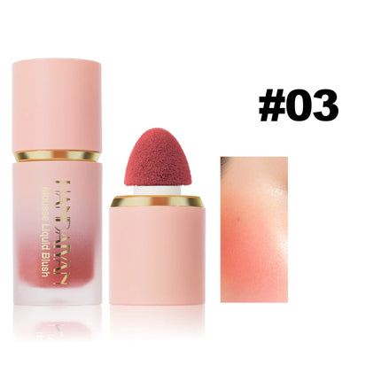 HANDAIYAN Velvet Liquid Blush Long Lasting Matte Makeup With Sponge Brush Tip Easy To Blend Natural Rouge For Cheeks