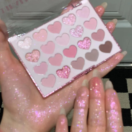 Sweetheart 20-color Eyeshadow palette,Matte Brown,Pearlescent, Shiny,Energetic and Versatile New Style,Creating a Stylish Makeup
