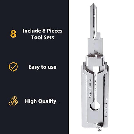 4-1Pcs SS001 Stainless Steel Precision Tool Key Decoder O-ring Pickup Kit Pickup Hand Tool Available Maintenance Repair Kit