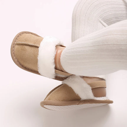 Newborn to 18 Months Children's Woolen Cotton Slippers Soft Soled Warm Baby Casual Shoes Cozy Footwear for Infants