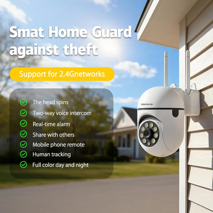 2PCS 3MP Wifi IP  HD Night Color Camera Wireless Security Surveillance PTZ Camera 4X Zoom Cameras Tracking Two-way Audio